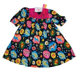 NWT Briton Court 10Y Alice Dress in Black Cosmic